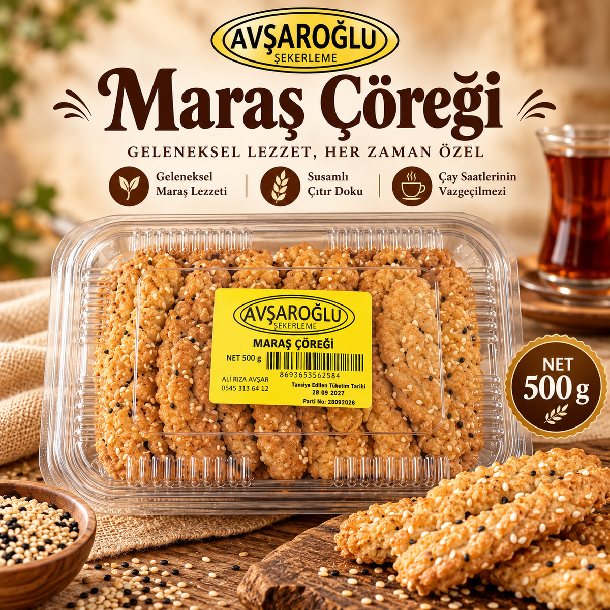 Maraş Çöreği 500g tuzlu