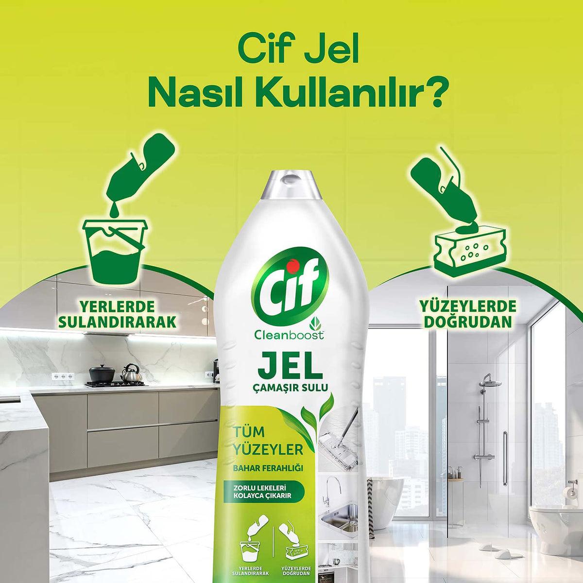 Cif Jel Tüm Yüzeyler Çamaşır Sulu