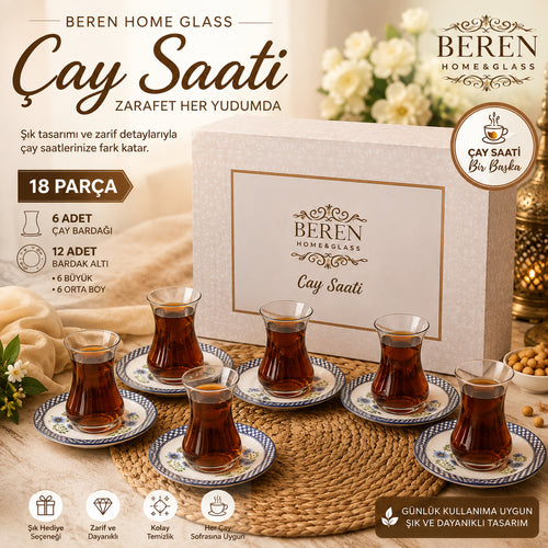 Beren Home 18 Parça Çay Saati